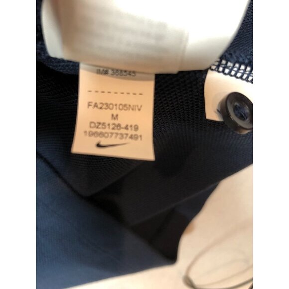 Nike PENN STATE Rugby Polo Shirt Navy Blue Embroidered Scroll Logo Unisex Medium - Picture 12 of 12